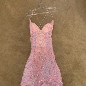 Pink Sequins Dress